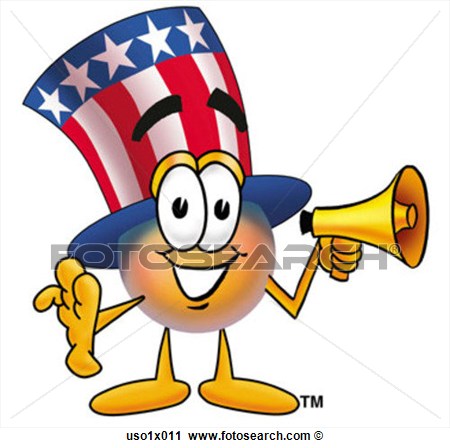 Clipart   American Hat With Megaphone  Fotosearch   Search Clip Art    