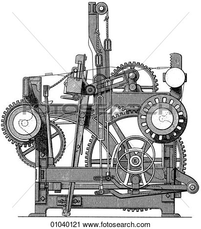 Clipart Of Industry   Technology  Line Art  U4  Machinery Factory Late