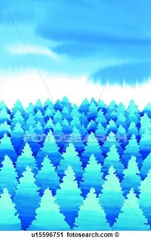 Clipart Of Sky Digital Forest Nature Background Summer Computer