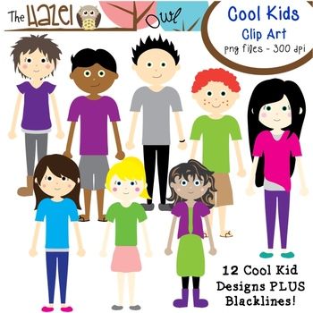 Cool Kids Set  Clip Art Graphics For Teachers