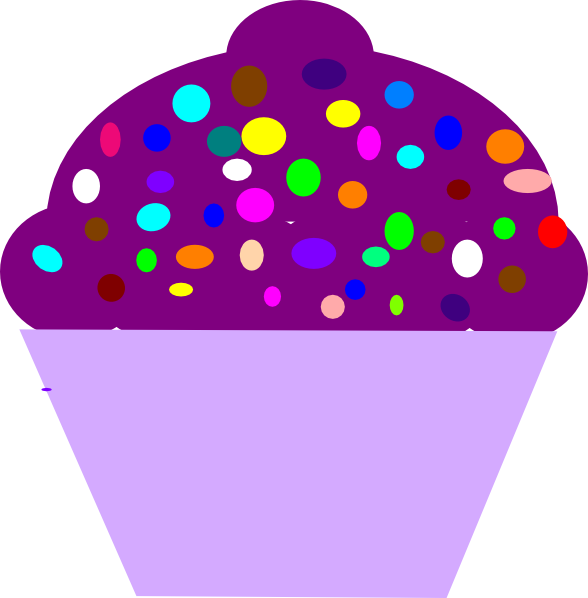 Cupcake Purple Clip Art At Clker Com   Vector Clip Art Online Royalty