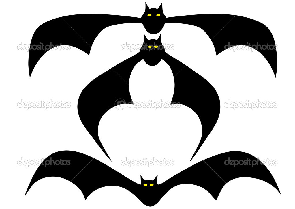 Digital Painting View Animated Graphics And Sleeping Bats Spooky Bats