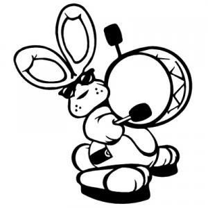 Energizer Bunny Battery Logo Rabbit Drumming Vinyl Decal By Decalstick