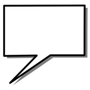Free Clipart Picture Of A Rectangular Callout Bubble   Right    