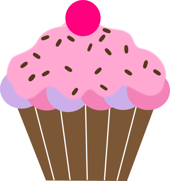 Free Pink Cupcake Clip Art