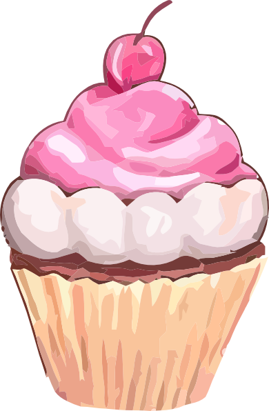 Free Pink Cupcake Clip Art