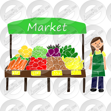 Market Stencil For Classroom   Therapy Use   Great Market Clipart