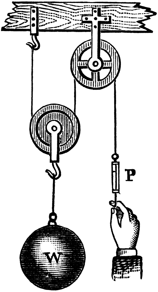 Movable Pulley   Clipart Etc