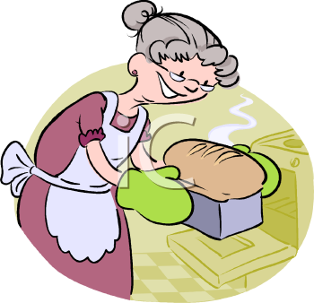 Pics Photos   Cartoon Of A Grandma Baking Bread Royalty Free Clip Art