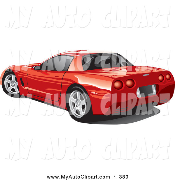 Red C5 Corvette Clip Art