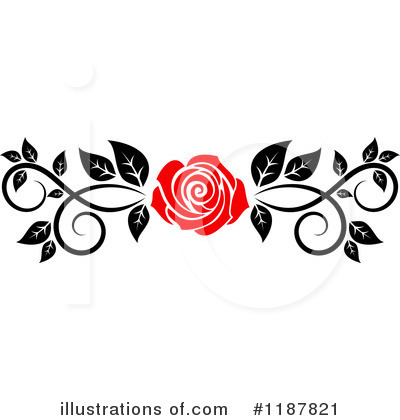 Rose Divider Clip Art
