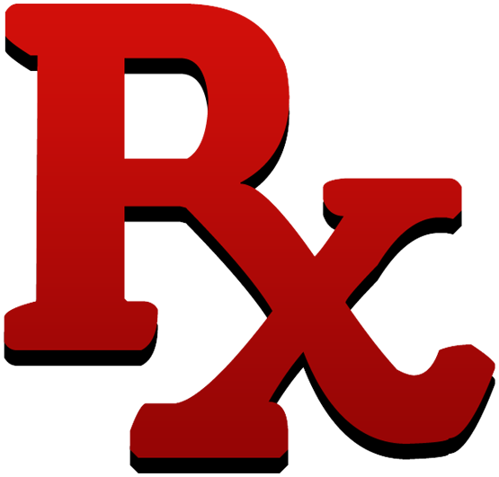 Rx Red Italic Three Dimensionalclip Art Image Updated