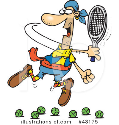 Tennis Clipart  43175   Illustration By Dennis Holmes Designs