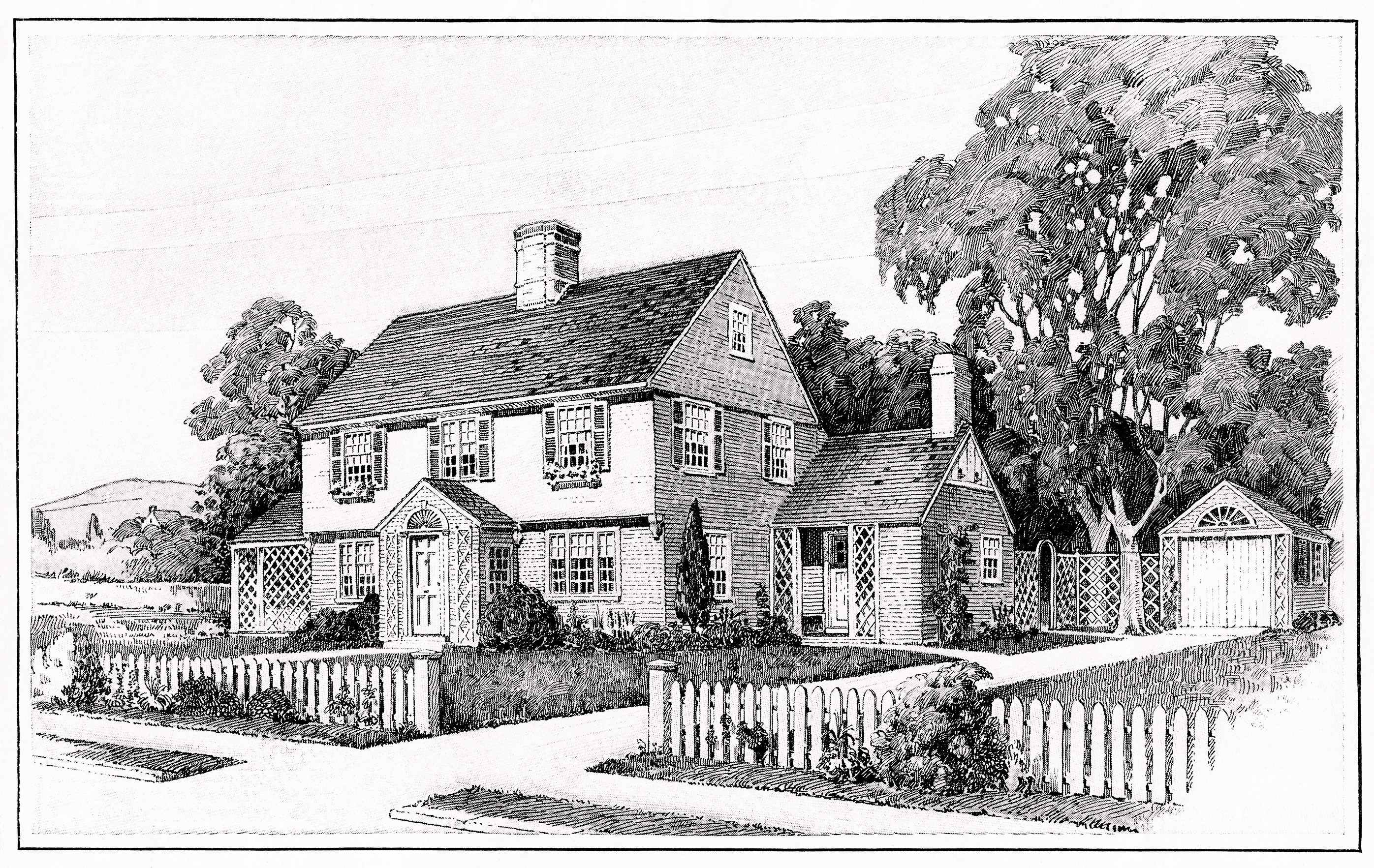 Vintage House Plans Old Fashioned Home Antique House Clipart Black