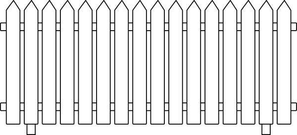 White Picket Fence Clip Art At Clker Com   Vector Clip Art Online