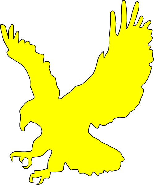 Yellow Flying Eagle Clip Art At Clker Com   Vector Clip Art Online