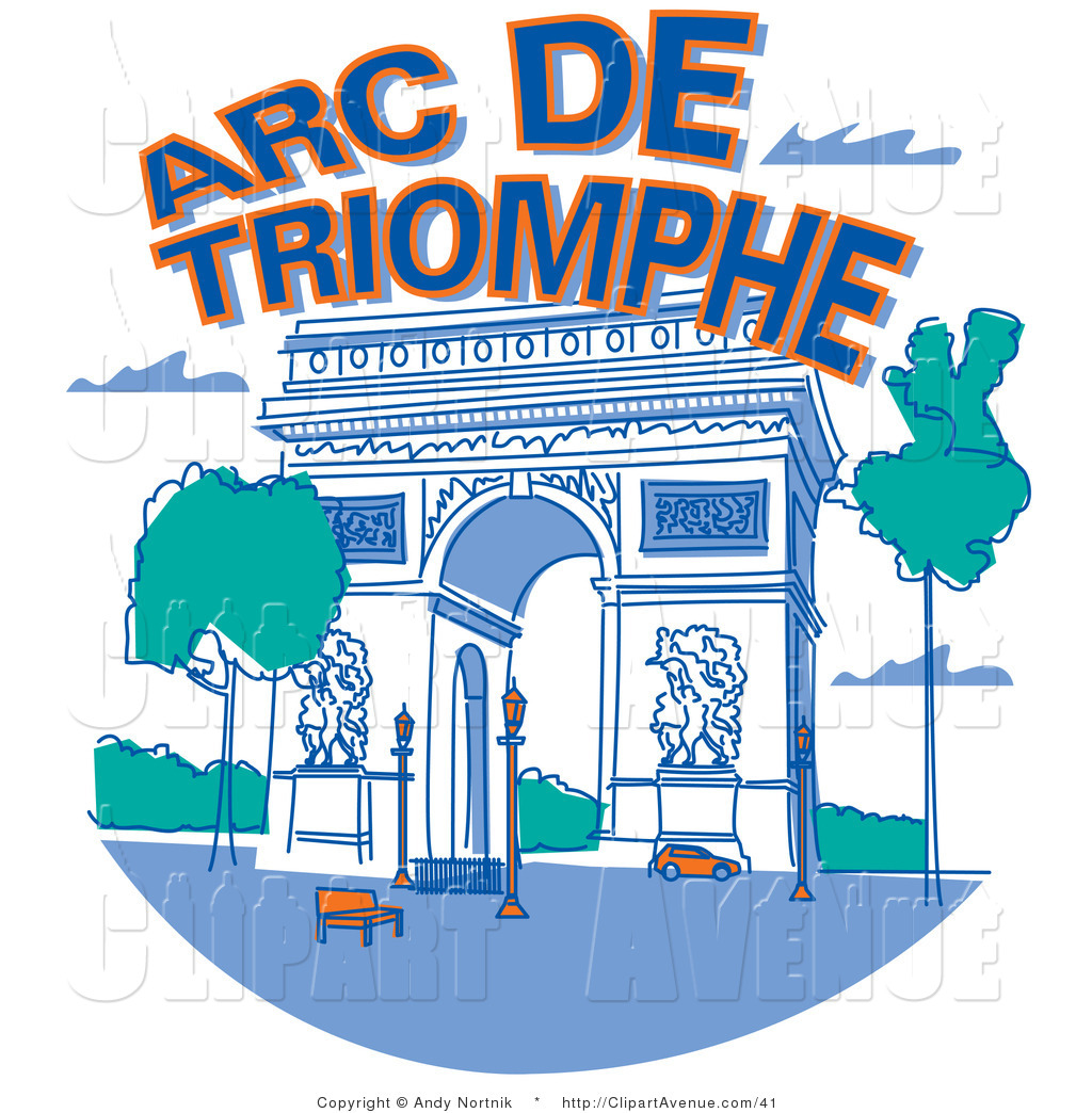 Arc De Triomphe Paris France Avenue Clip Art Andy Nortnik