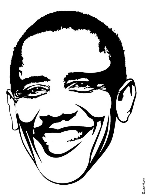 Barack Obama   Black   White Pumpkin Carving Template   Flickr   Photo    