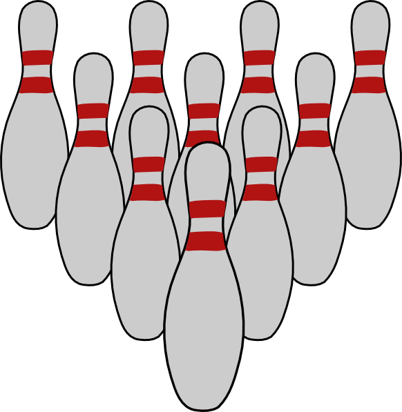 Bowling Tenpins Clip Art At Clker Com   Vector Clip Art Online
