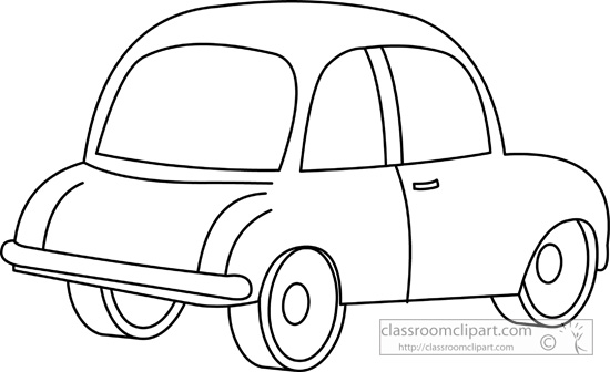 Cars   Cars Cartoon 02 Outline   Classroom Clipart