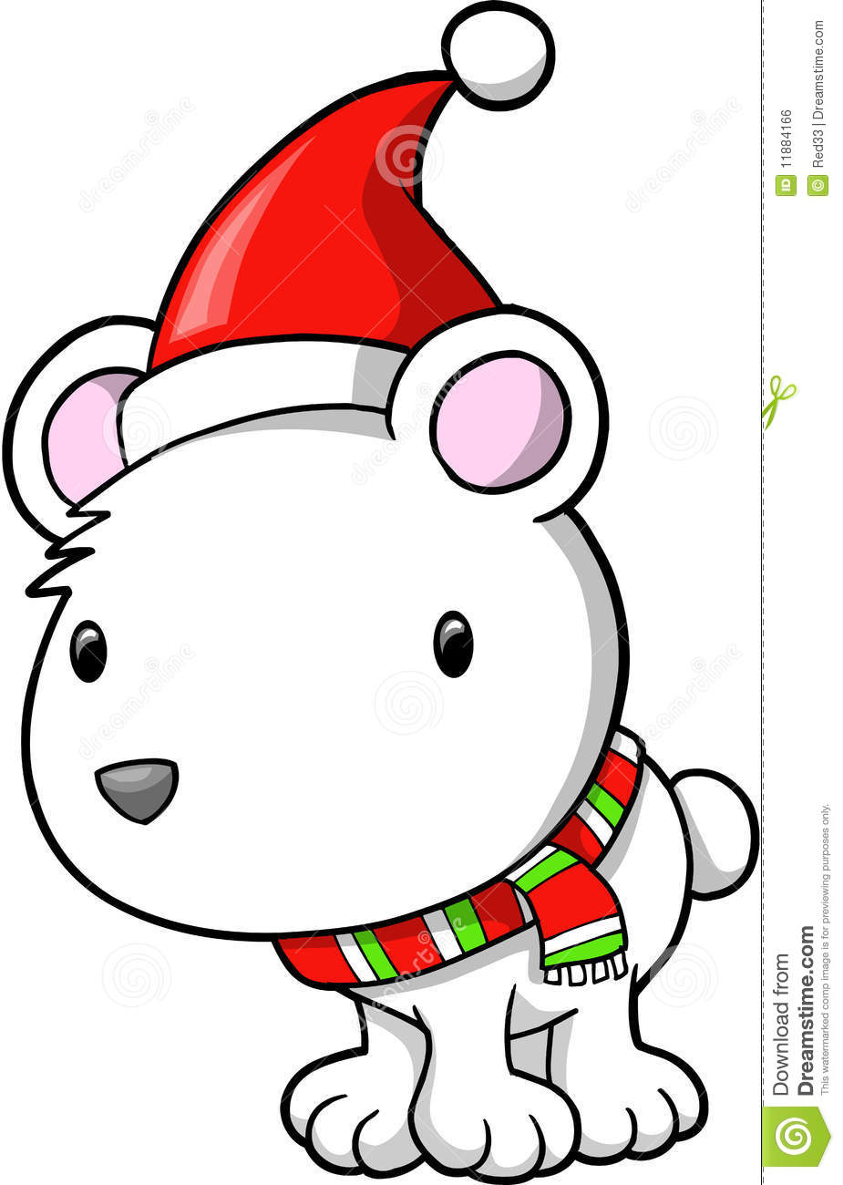 Christmas Polar Bear Clipart Christmas Holiday Polar Bear 11884166 Jpg