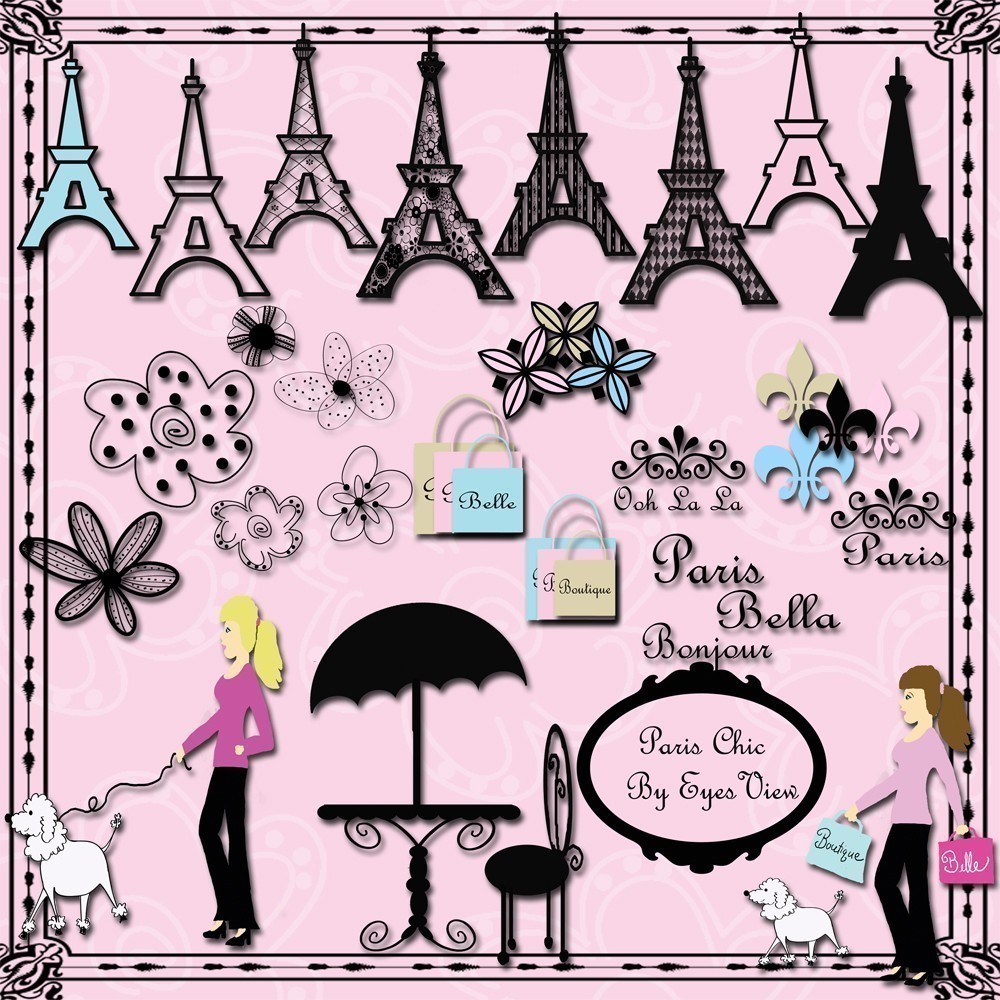 Clipart Paris Chic Instant Download Clip Art By Inkandwhimsy2