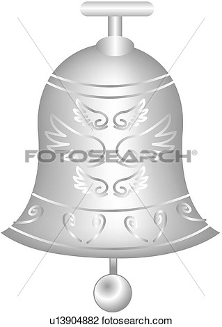 Clipart   Silver Bell  Fotosearch   Search Clip Art Illustration