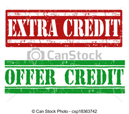 Credit Stamps   Extra Credit And    Csp18363742   Search Clip Art