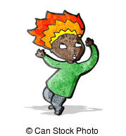 Fire Hair Vector Clipart And Illustrations