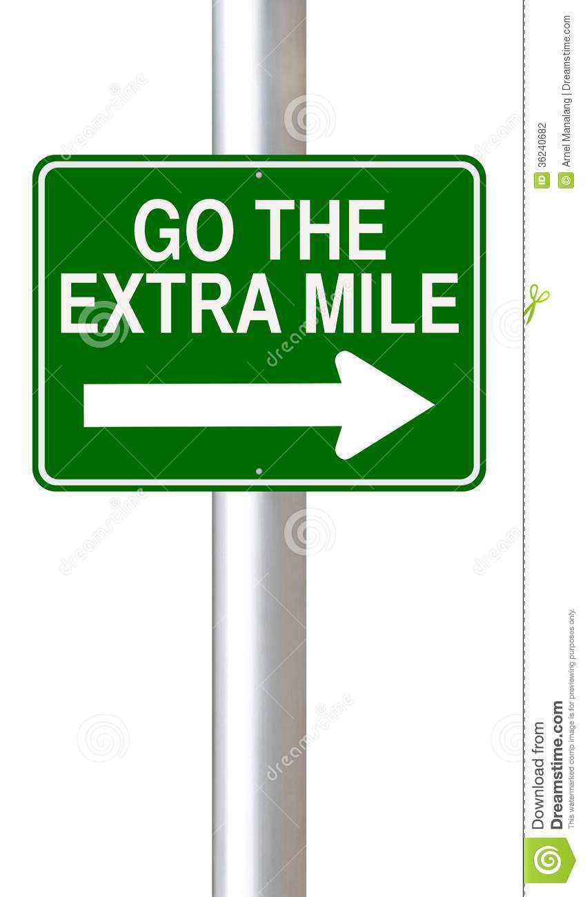 Go The Extra Mile Stock Photography   Image  36240682