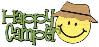 Happy Camper Laser Title Cut   Scrappin   Layouts   Pinterest