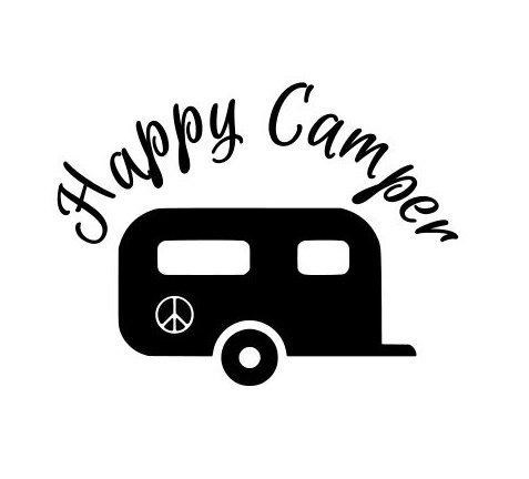 Happy Camper Vinyl Decals Stickers Camping By Scrapshackmetal