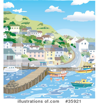 Harbor Clipart  35921 By Lisa Arts   Royalty Free  Rf  Stock