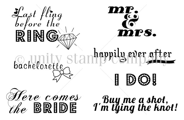     Kits And Single Sentiment Stamps   Words   Sentiments   Tying The Knot