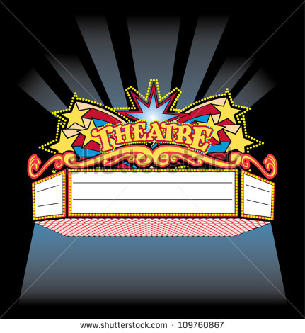     Light Showtime Theatre Marquee Stock Vector 109760867   Shutterstock