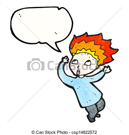 Of Cartoon Man With Hair On Fire Csp14822572   Search Clipart    