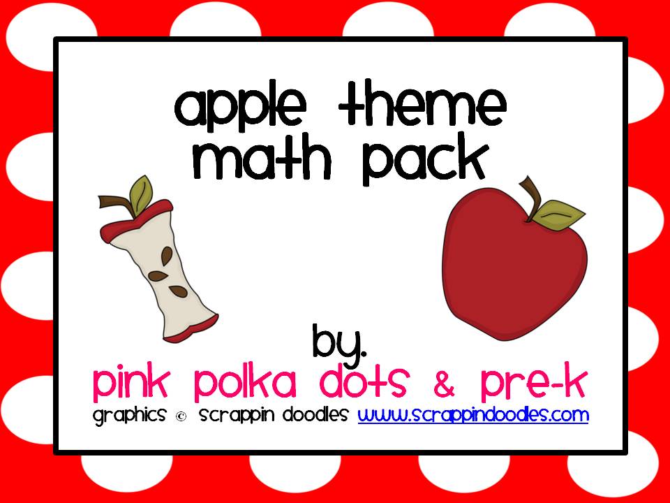 Pink Polka Dots   Pre K  Apple Theme Math Pack