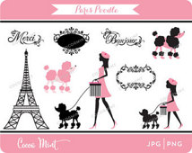 Popular Items For Poodle Clip Art On Etsy