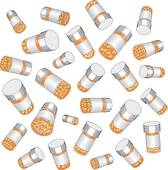 Prescription Drug Bottles   Royalty Free Clip Art