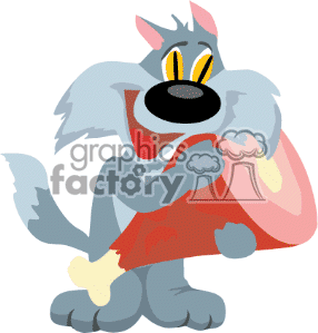 Ready To Eat A Large Piece Of Ham Clipart Image Picture Art   370069