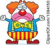 Royalty Free  Rf  Sad Clown Clipart Illustrations Vector Graphics  1