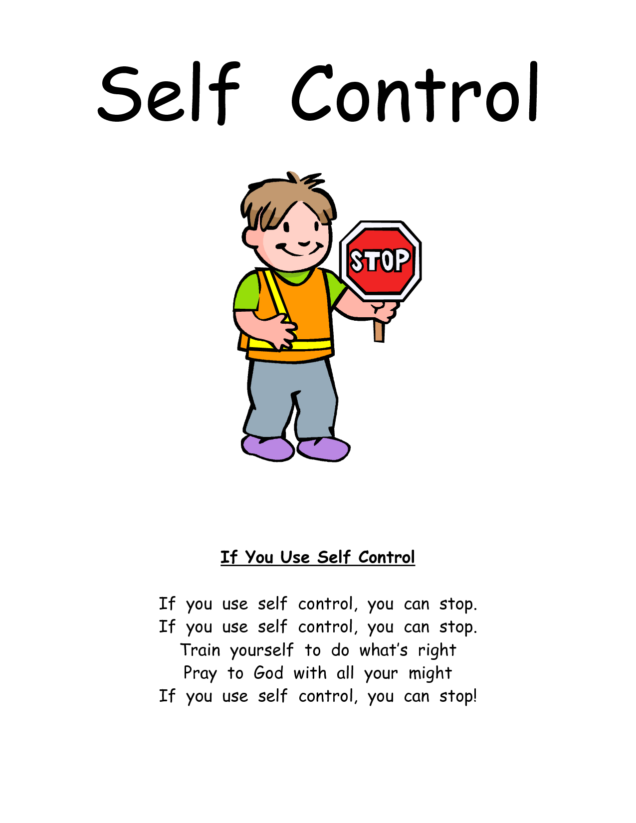 Self Control Self Control Character Chart