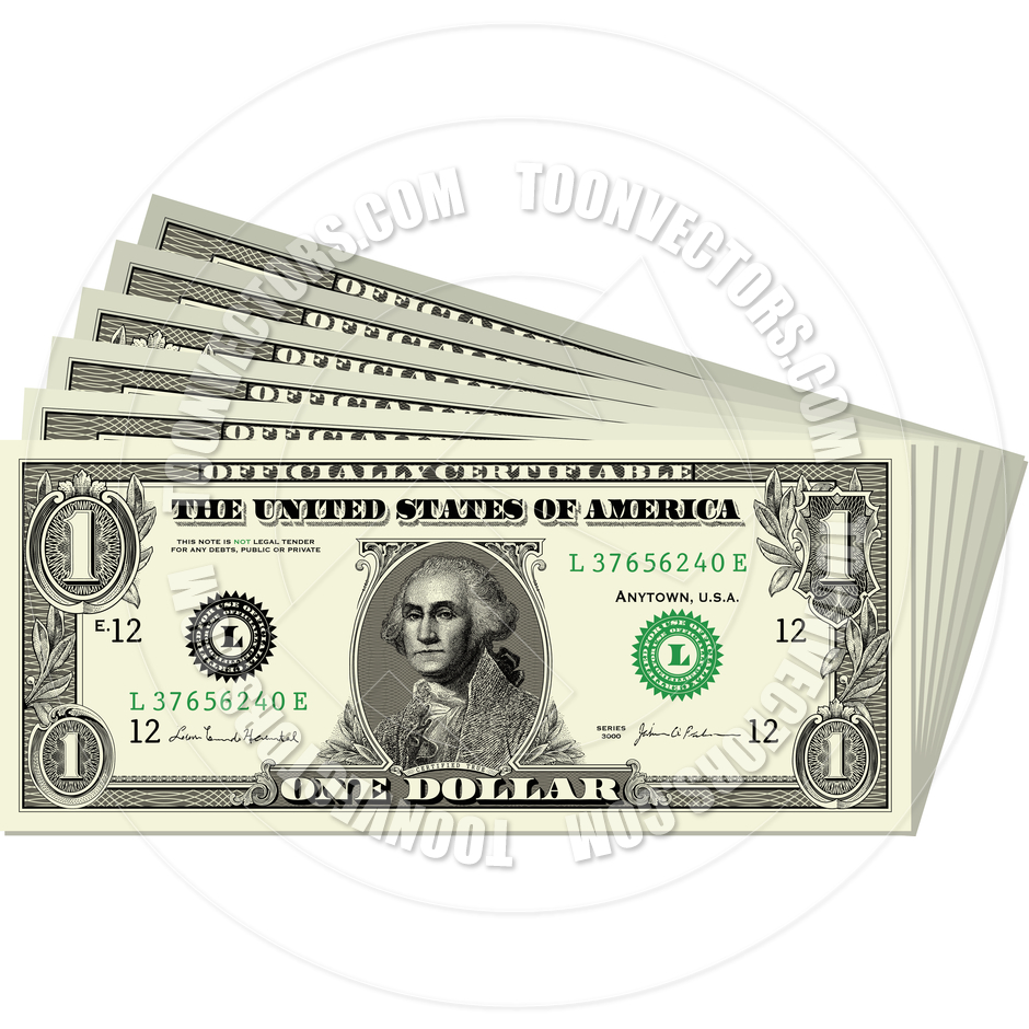 Vector Dollar Bills By Createfirst   Toon Vectors Eps  29836