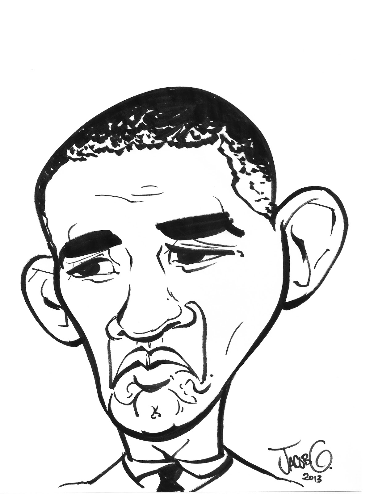 Whatever Jake Makes  Sad Obama   Caricature
