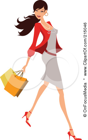 215046 Royalty Free Rf Clipart Illustration Of A Woman Shopping In A