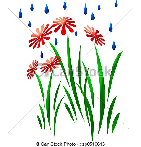 Abstract Art Rain Falling On Red Spring    Csp0510613   Search Clipart    