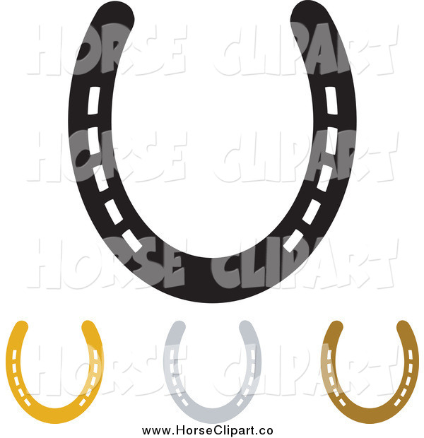 Bronze Silver And Black Horse Shoes Horse Clip Art Michaeltravers