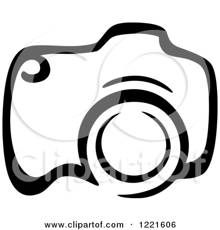 Camera Clipart Black And White 1221606 Clipart Of A Black And White