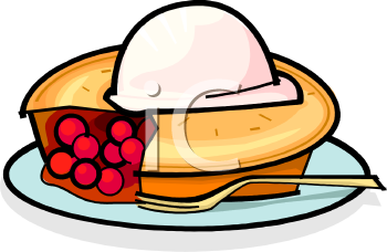 Cherry Pie With Ice Cream   Royalty Free Clip Art Illustration