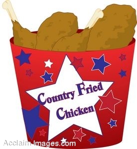 Clipart Illustration Of A Bucket Of Fried Chicken